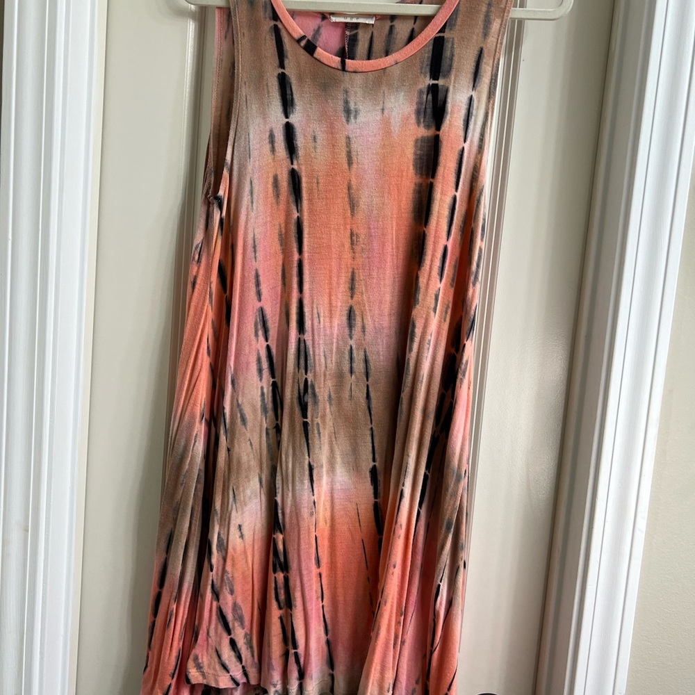 Stylish Sleeveless Tie-Dye Midi Dress